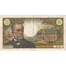 France, 5 Francs, Pasteur, 1969, X.91, EF(40-45), Fayette:61.09, KM:146b