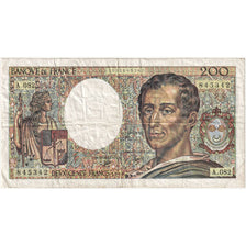 França, 200 Francs, Montesquieu, 1990, A.082, VF(20-25), Fayette:70.10a
