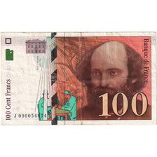 França, 100 Francs, Cézanne, 1997, J 000054874, EF(40-45), Fayette:74.01