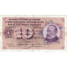 Banknote, Switzerland, 10 Franken, 1967, 1967-06-30, KM:45m, VF(20-25)