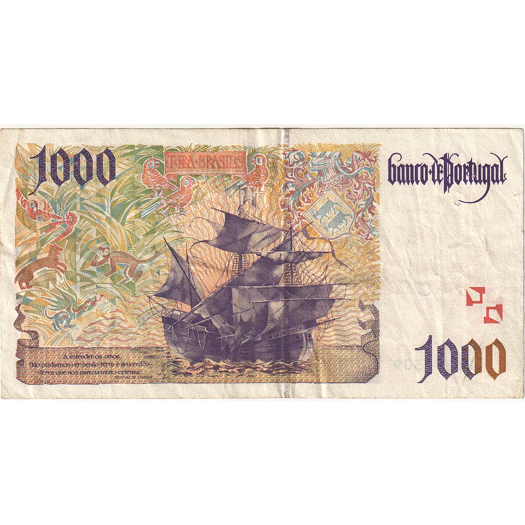 Nota, Portugal, 1000 Escudos, 1998, 1998-03-12, KM:188c, AU(50-53)