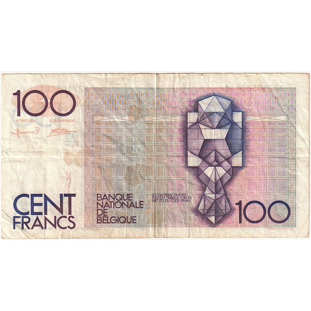 Banknot, Belgia, 100 Francs, KM:142a, AU(55-58)