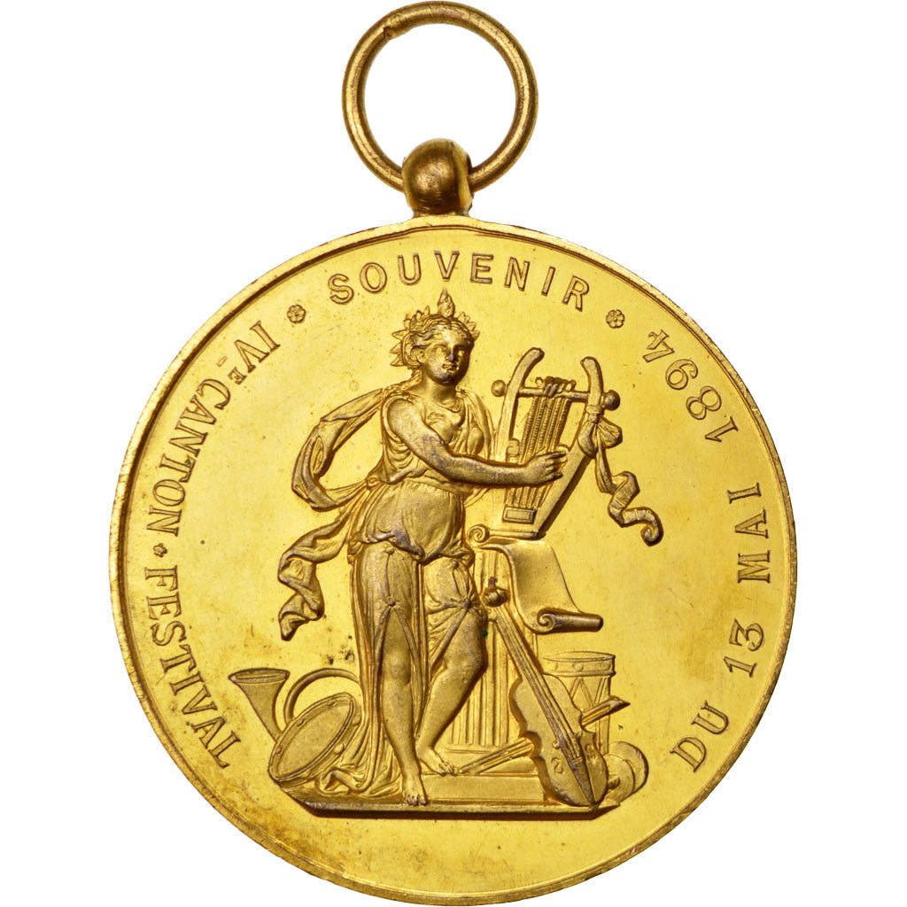 France, Médaille, French Third Republic, 1894, Bronze, SUP