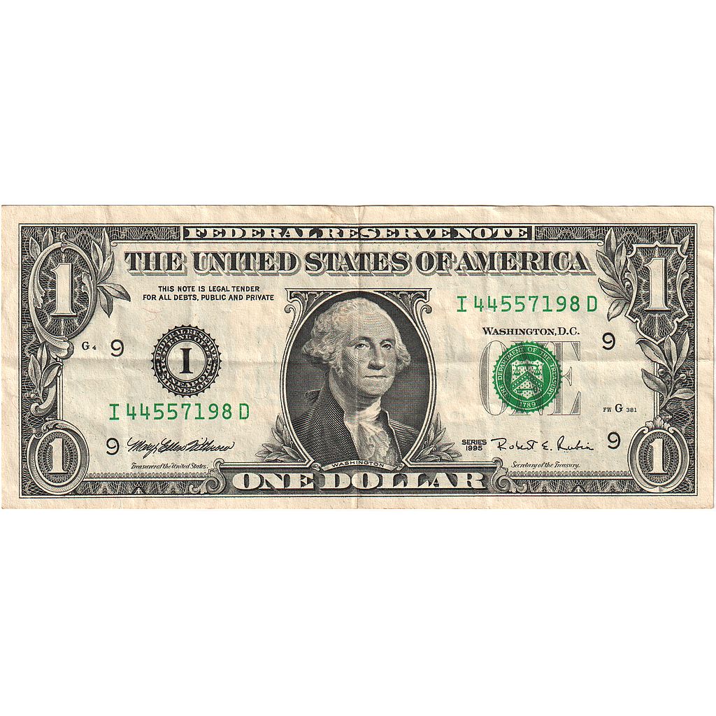 Banknote, United States, One Dollar, 1995, Undated (1995), KM:4242, UNC(60-62)