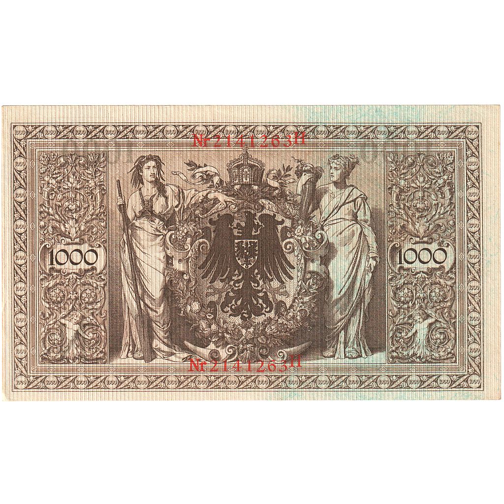 Banknot, Niemcy, 1000 Mark, 1910-04-21, KM:44b, UNC(60-62)