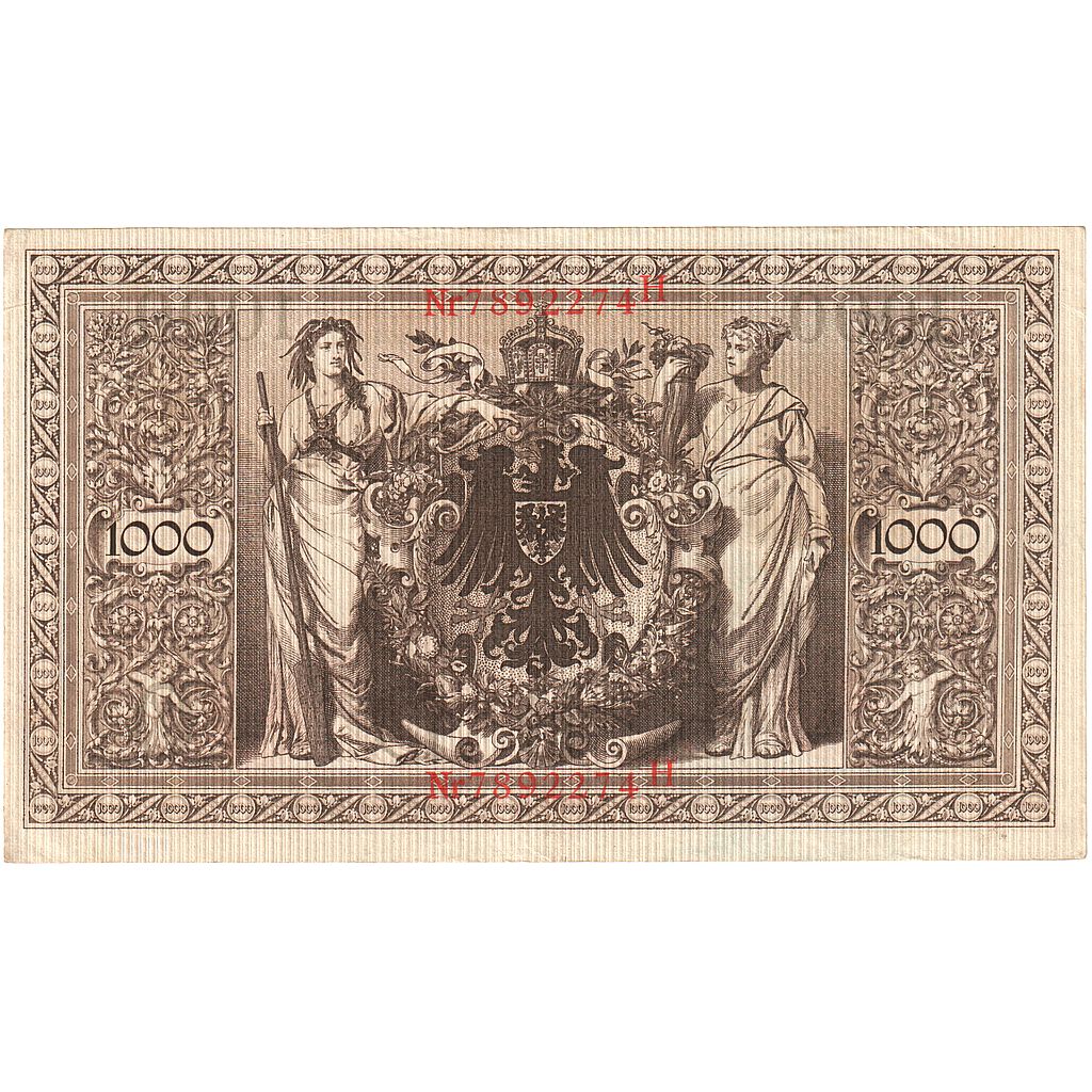 Banknote, Germany, 1000 Mark, 1910-04-21, KM:44b, AU(50-53)