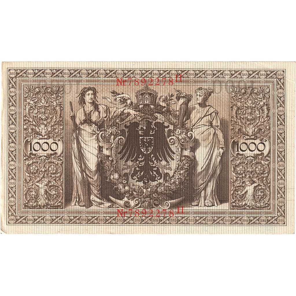 Nota, Alemanha, 1000 Mark, 1910-04-21, KM:44b, AU(50-53)