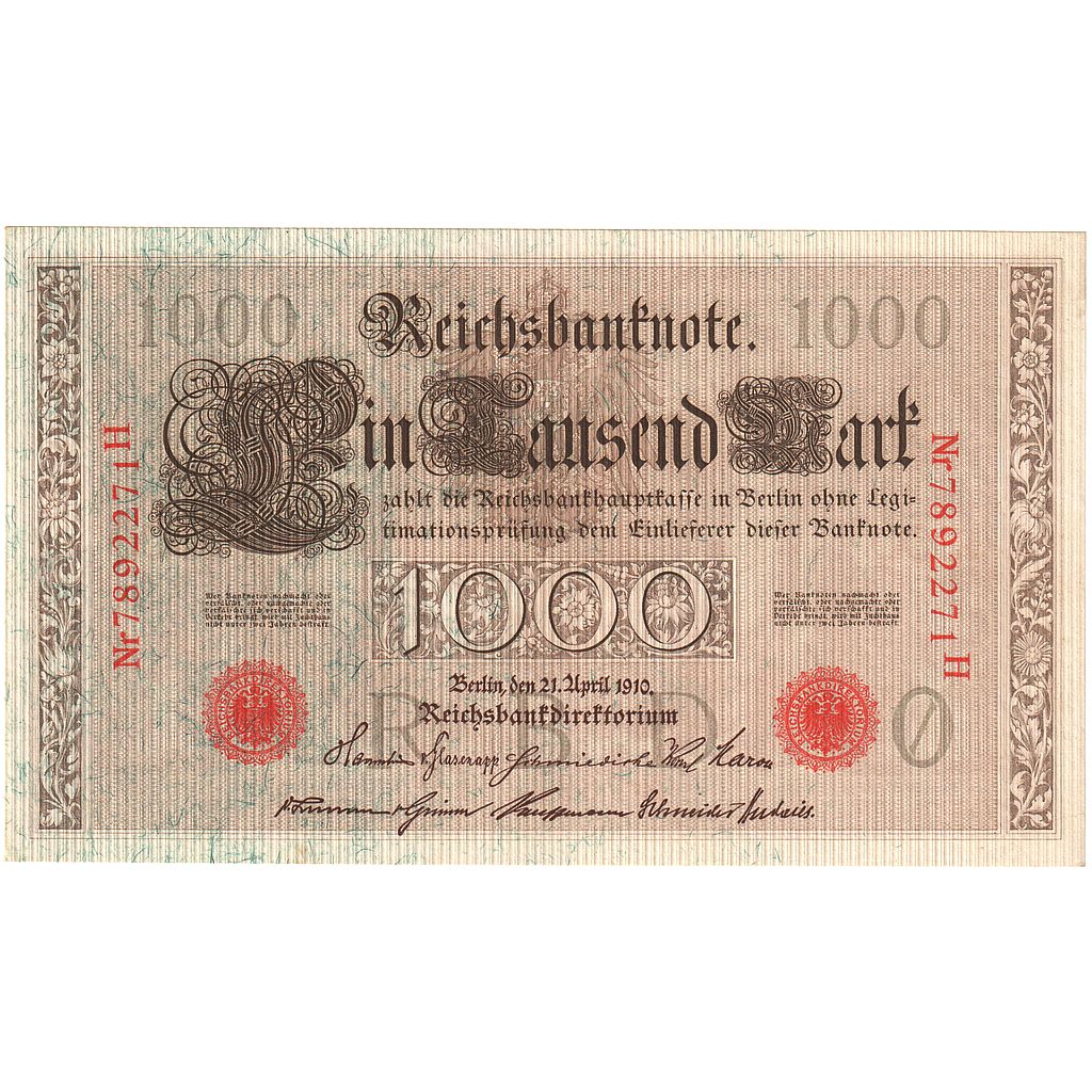 Banknote, Germany, 1000 Mark, 1910-04-21, KM:44b, UNC(60-62)