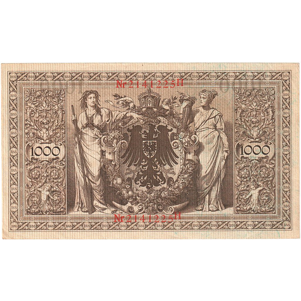 Banknote, Germany, 1000 Mark, 1910-04-21, KM:44b, AU(55-58)
