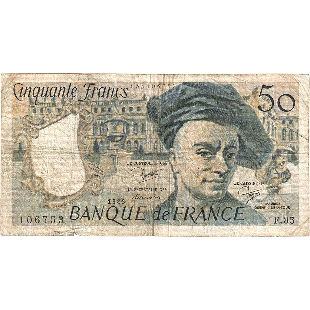 Francia, 50 Francs, Quentin de La Tour, 1983, F.35, B, Fayette:67.9, KM:152b