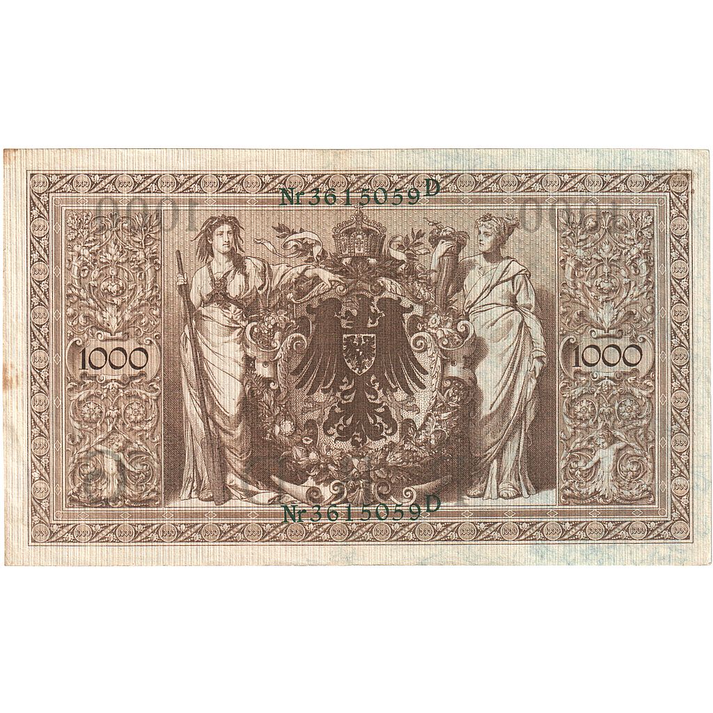 Banknote, Germany, 1000 Mark, 1910, 1910-04-21, KM:45b, AU(55-58)
