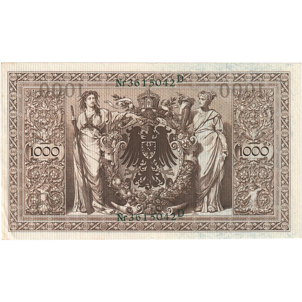 Banknote, Germany, 1000 Mark, 1910, 1910-04-21, KM:45b, UNC(60-62)