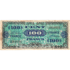 France, 100 Francs, Flag/France, 1944, 32610755, VF(30-35), Fayette:VF25.1