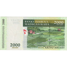 Banknot, Madagascar, 2000 Ariary, KM:90b, AU(55-58)