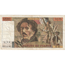 Frankreich, 100 Francs, Delacroix, 1981, H.50, S+, Fayette:69.05, KM:154b