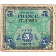 France, 5 Francs, Drapeau/France, 1944, B, Fayette:17.01, KM:115a