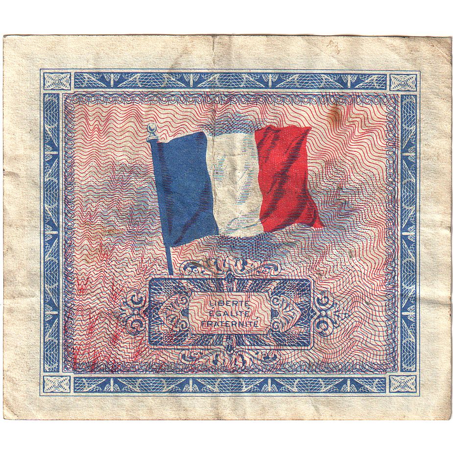 France, 5 Francs, Flag/France, 1944, EF(40-45), Fayette:17.01, KM:115a