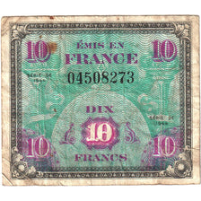 Francia, 10 Francs, Flag/France, 1944, SÉRIE 1944, MB, Fayette:VF18.01, KM:116a