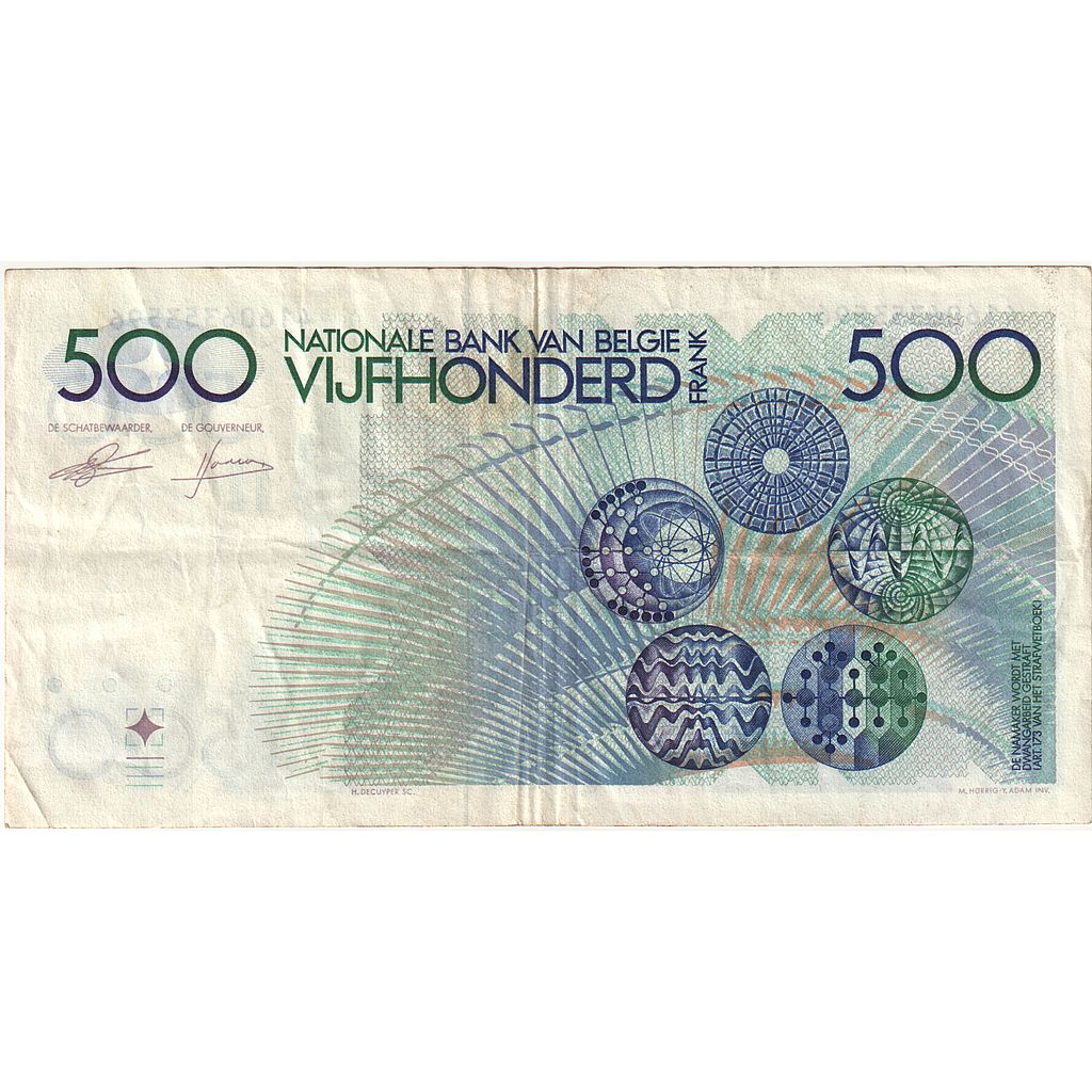 Belgium, 500 Francs, EF(40-45)