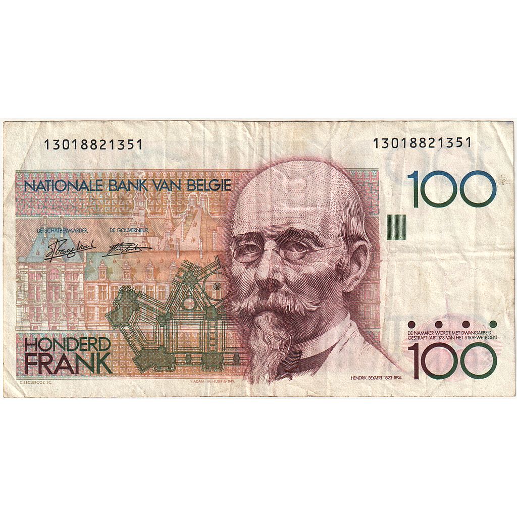 Banknote, Belgium, 100 Francs, 1981-1982, Undated (1982-1994), KM:142a