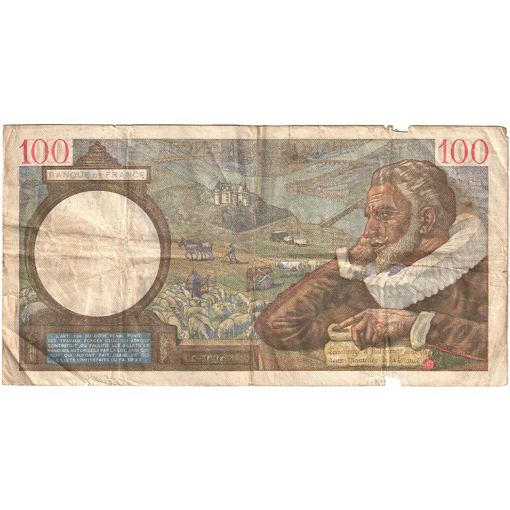 Francia, 100 Francs, Sully, 1941, C.19974, RC+, Fayette:26.48, KM:94