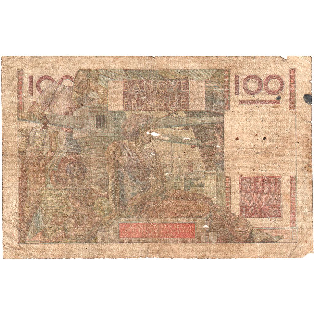 Francja, 100 Francs, Jeune Paysan, 1946, O.138, AG(1-3), Fayette:28.11, KM:128a