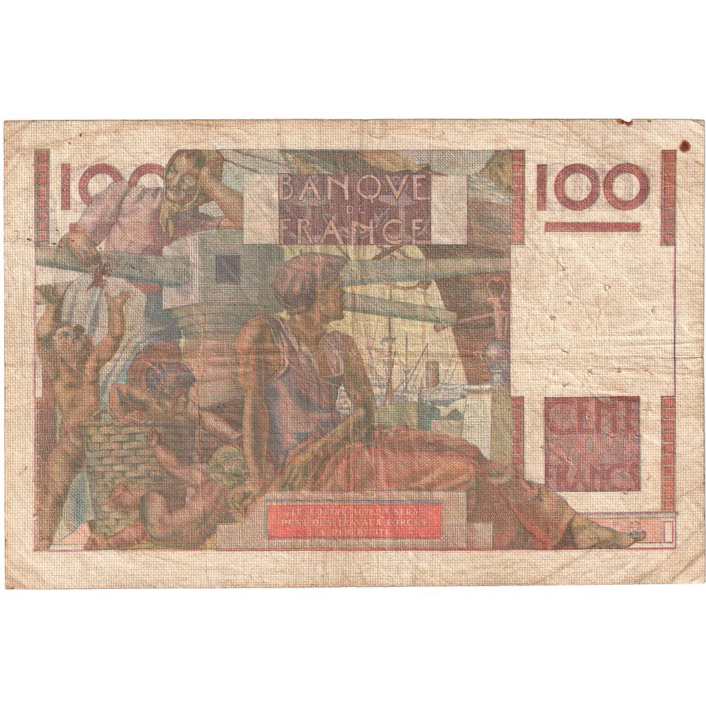 France, 100 Francs, Jeune Paysan, 1953, L.568, TB, Fayette:28.39, KM:128d