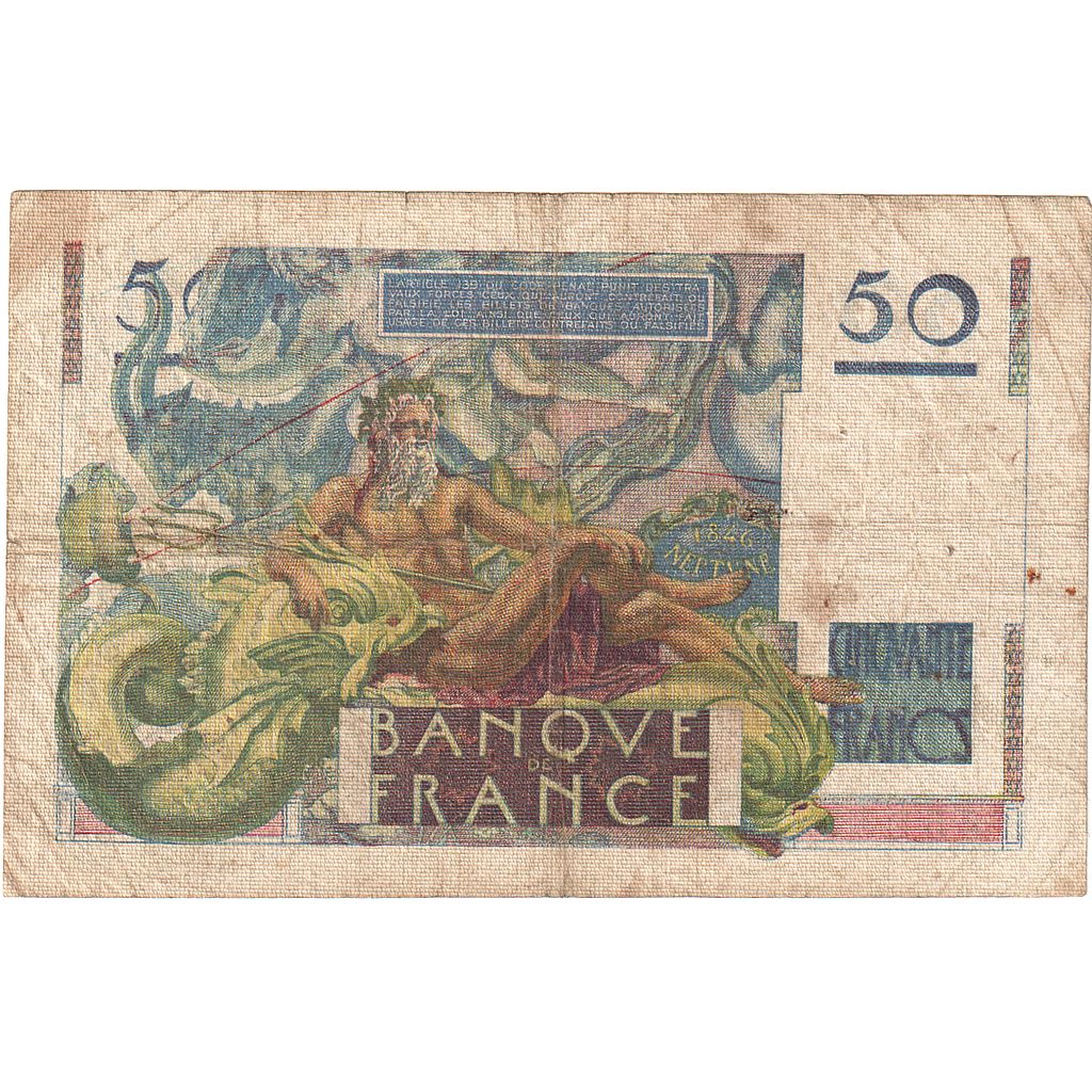 Frankrijk, 50 Francs, Le Verrier, 1948, T.111, TB, Fayette:20.10, KM:127b