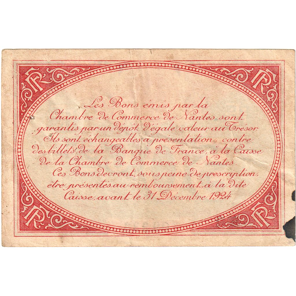 Francia, Nantes, 50 Centimes, MB, Pirot:88-3