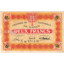 Francia, Nancy, 2 Francs, 1923, Chambre de Commerce, BB, Pirot:87-25