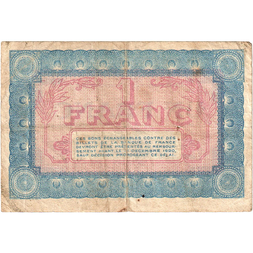 Francja, Nevers, 1 Franc, 1915, VF(20-25), Pirot:90-7