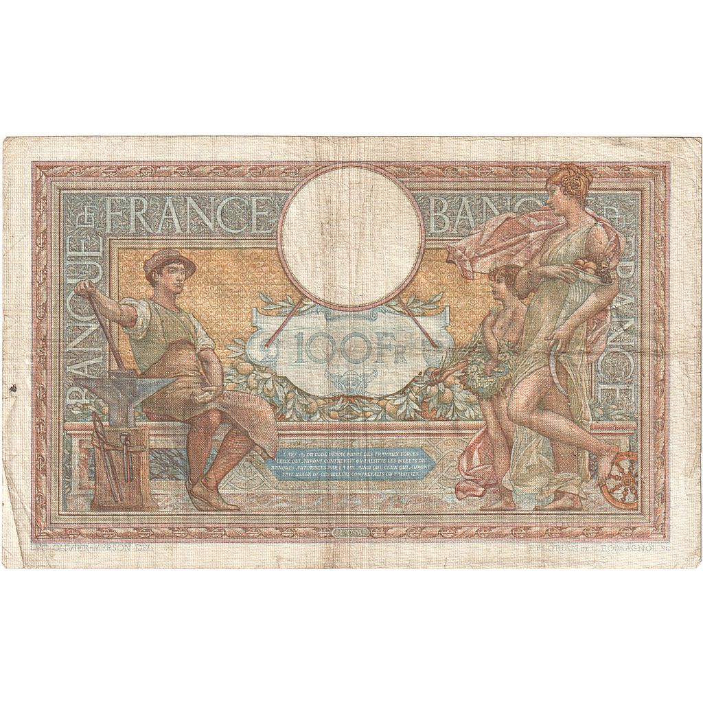 Francja, 100 Francs, Luc Olivier Merson, 1938, W.59824, VF(20-25)