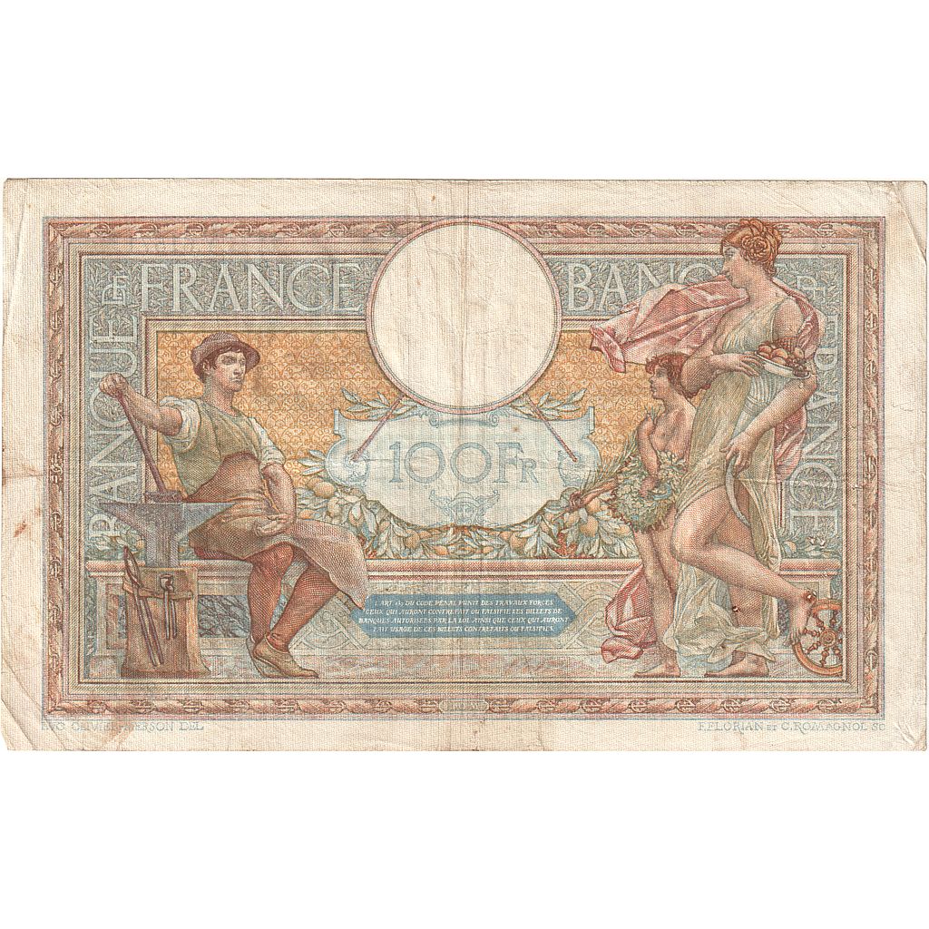 Francia, 100 Francs, Luc Olivier Merson, 1938, Y.61571, MB+, Fayette:25.32