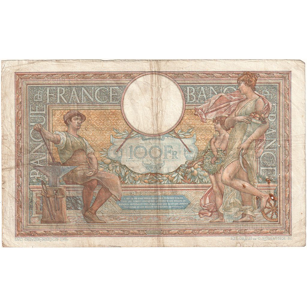 France, 100 Francs, Luc Olivier Merson, 1938, J.60238, TB, Fayette:25.26, KM:86b