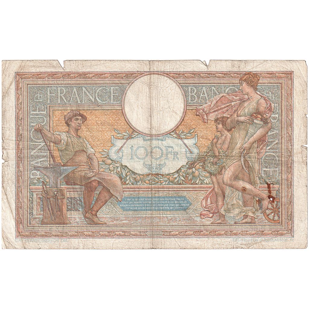 Francia, 100 Francs, Luc Olivier Merson, 1939, U.66879, B, Fayette:25.47, KM:86b