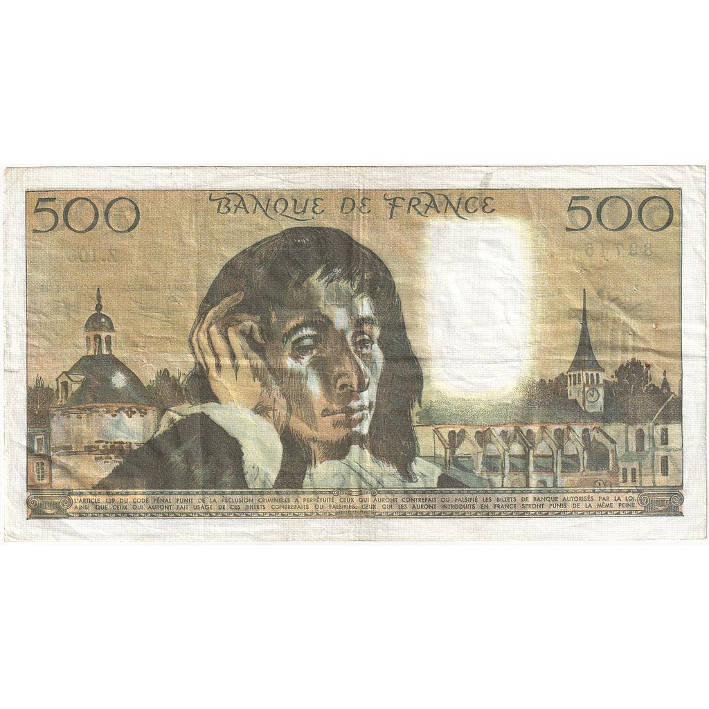 Francia, 500 Francs, Pascal, 1979-06-07, Z.106, MB