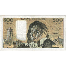 France, 500 Francs, Pascal, 1982, R.160, EF(40-45), Fayette:71.27, KM:156e