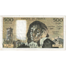 France, 500 Francs, Pascal, 1983, L.180, EF(40-45), Fayette:71.28, KM:156e