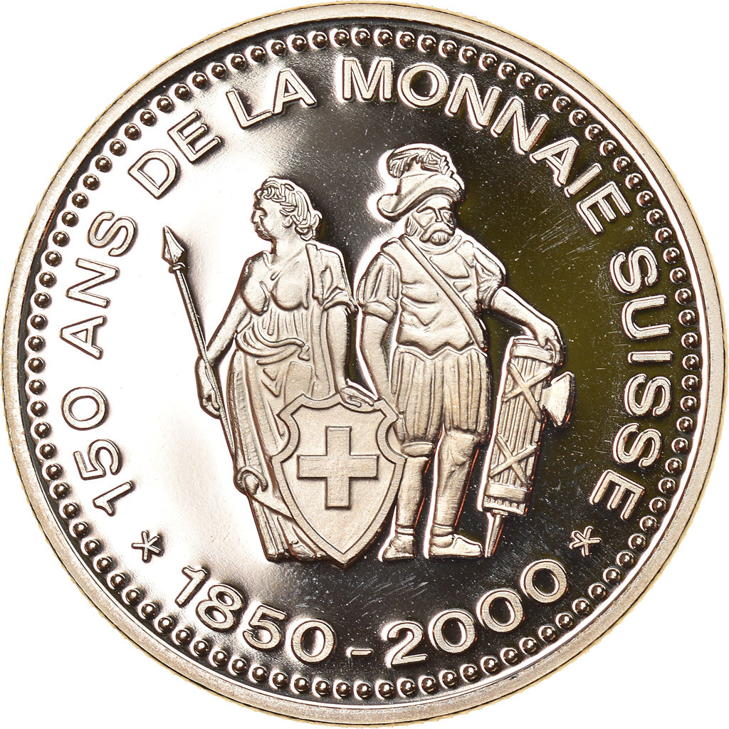 Zwitserland, Medaille, 150 Ans de la Monnaie Suisse, 2000, UNC, Copper-nickel
