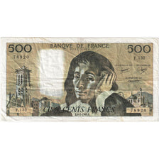 Frankrijk, 500 Francs, Pascal, 1981, F.132, TB+, Fayette:71.23, KM:156e