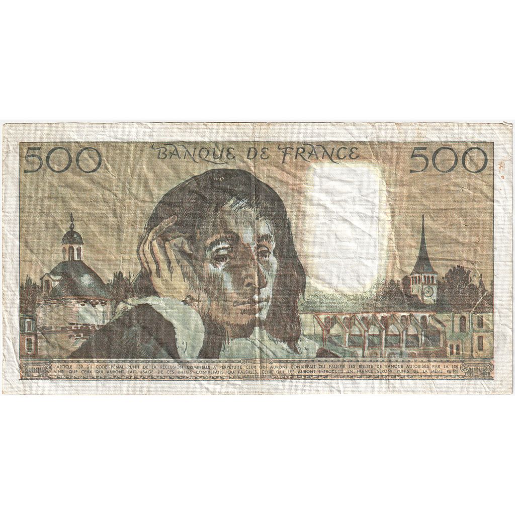 Frankreich, 500 Francs, Pascal, 1981, A.131, S+, Fayette:71.23, KM:156e