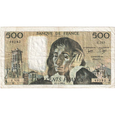 Francja, 500 Francs, Pascal, 1982, U.151, VF(30-35), Fayette:71.26, KM:156e