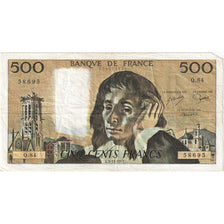 France, 500 Francs, Pascal, 1977, Q.84, VF(20-25), Fayette:71.17, KM:156d