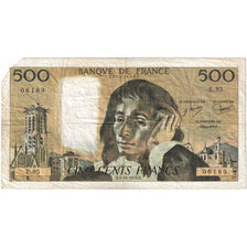 Francia, 500 Francs, Pascal, 1978, E.95, MB, Fayette:71.18, KM:156d