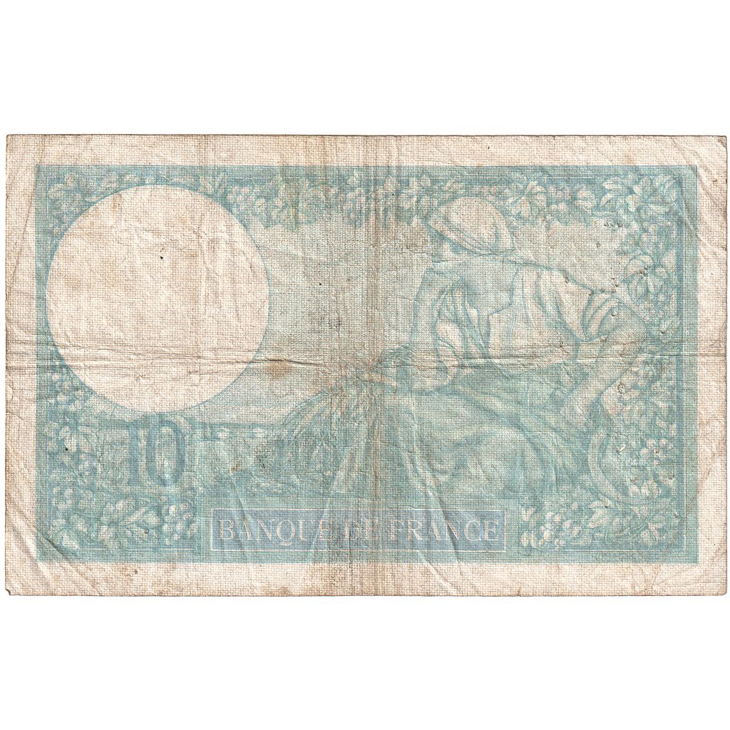 France, 10 Francs, Minerve, 1939, A.70180, VF(20-25), Fayette:07.04, KM:84