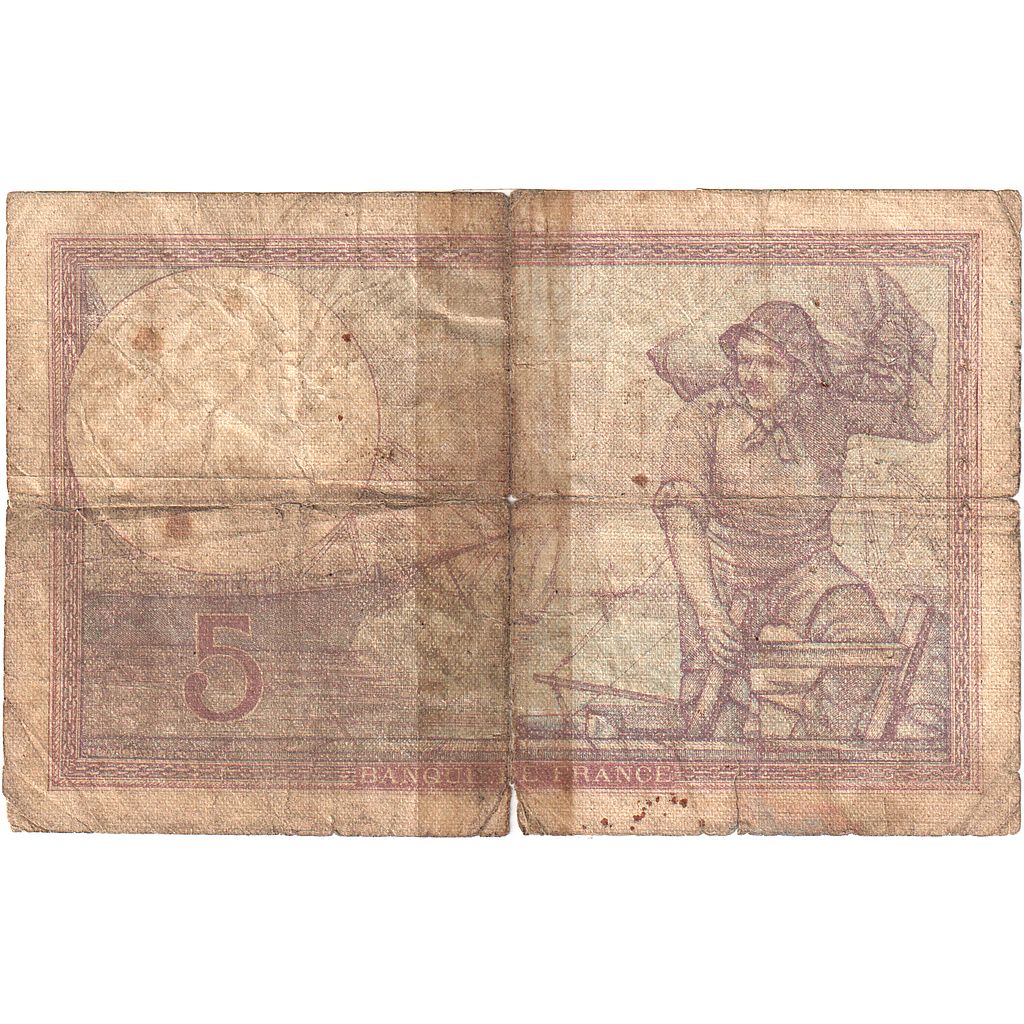 Francia, 5 Francs, Violet, 1932, H.49102, D, Fayette:3.16, KM:72d