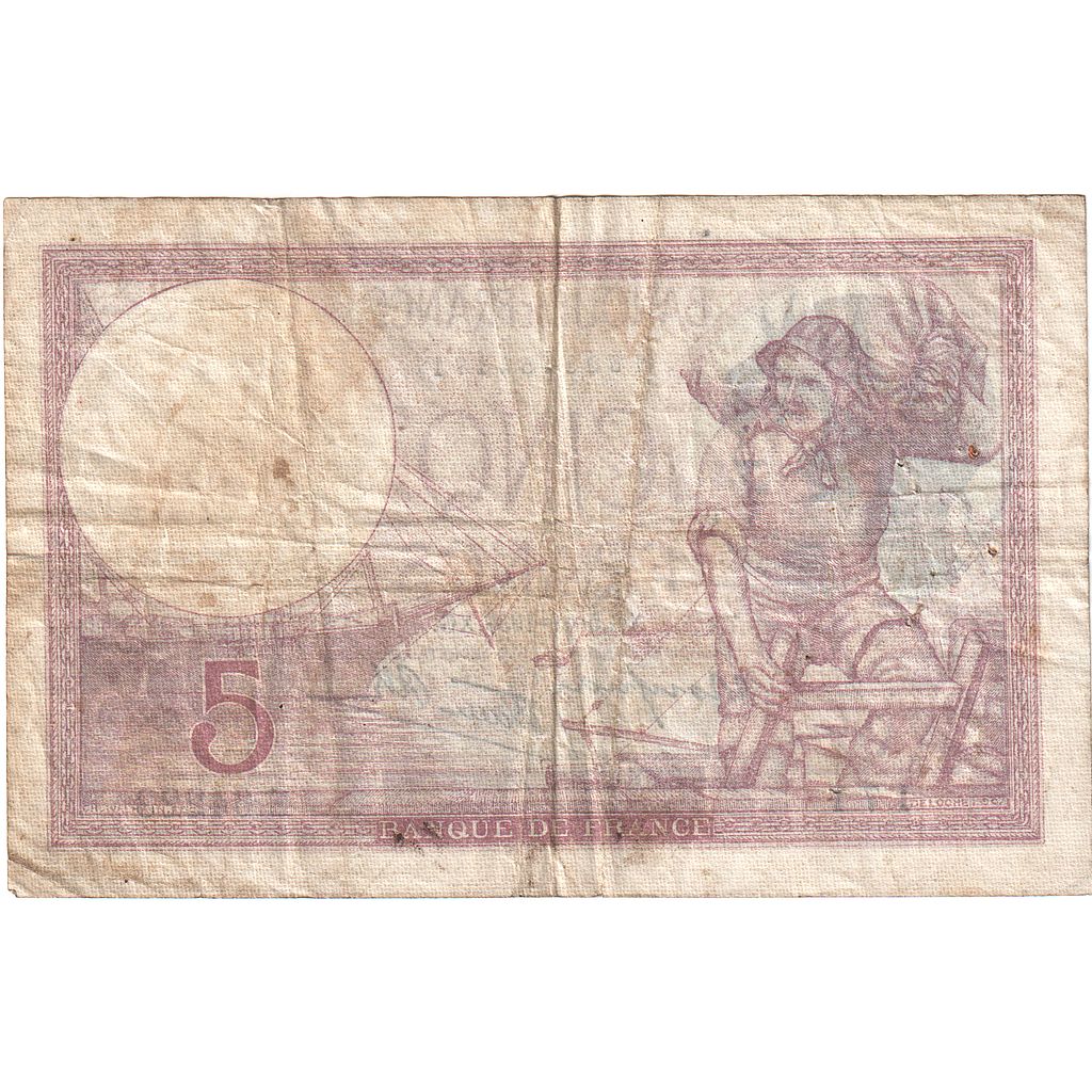 France, 5 Francs, Violet, 1939, E.64223, TTB, Fayette:04.11, KM:83