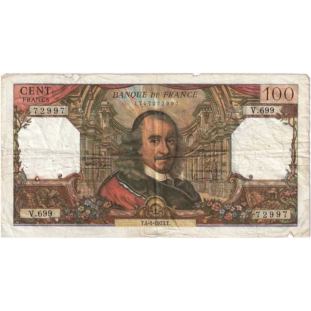 Frankreich, 100 Francs, Corneille, 1973, V.699, S, Fayette:65.41, KM:149d