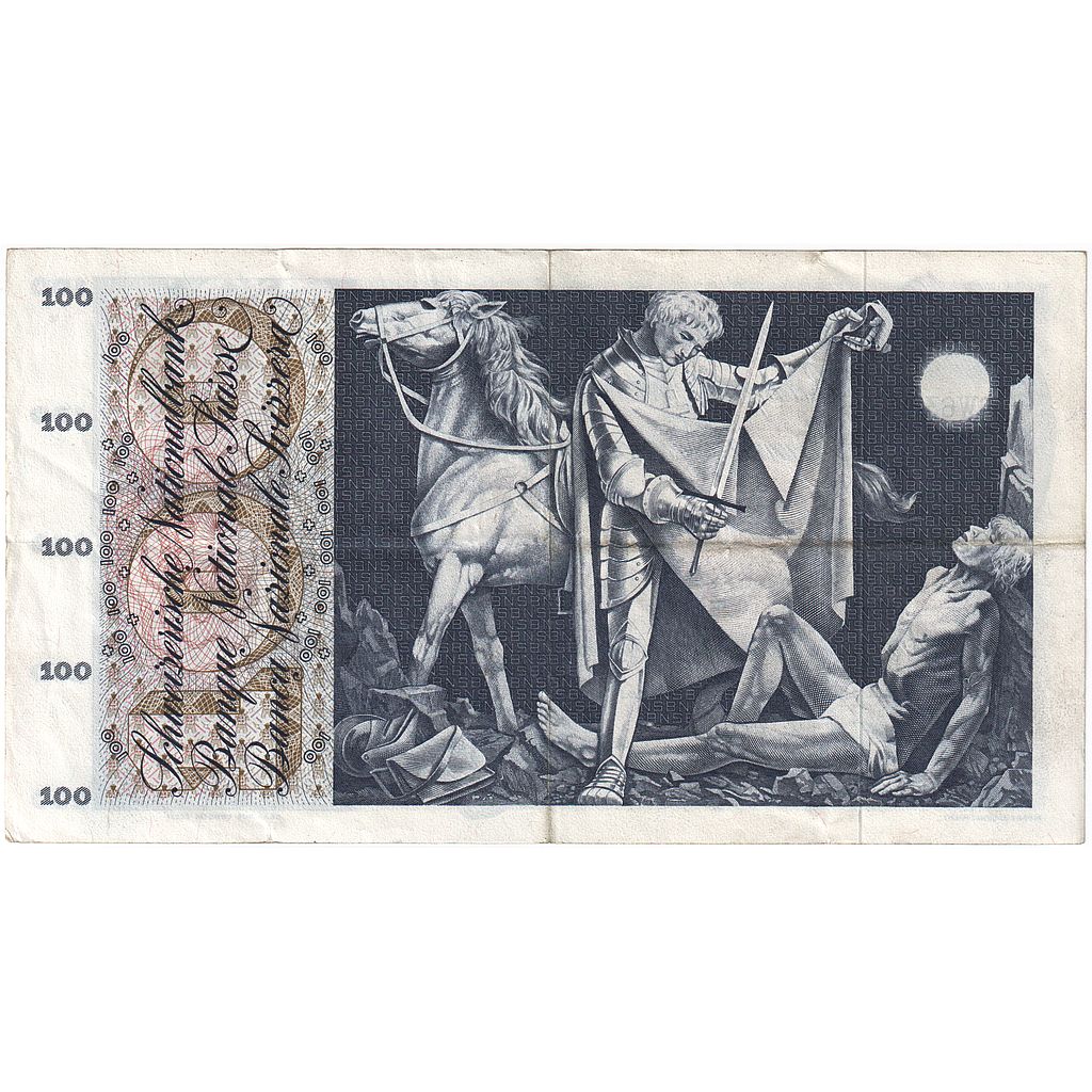 Banconote, Svizzera, 100 Franken, 1973, 1973-03-07, KM:49o, BB