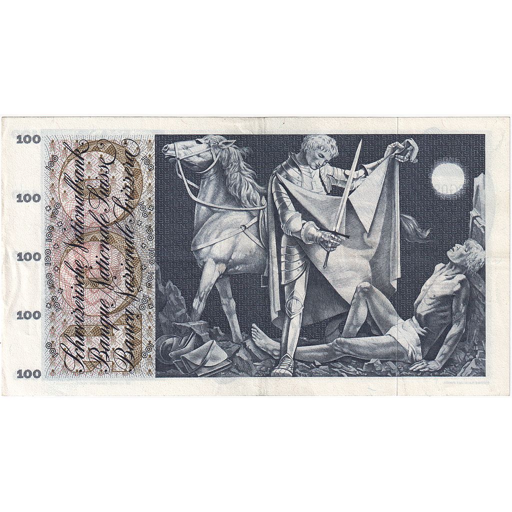 Banconote, Svizzera, 100 Franken, 1973, 1973-03-07, KM:49o, BB